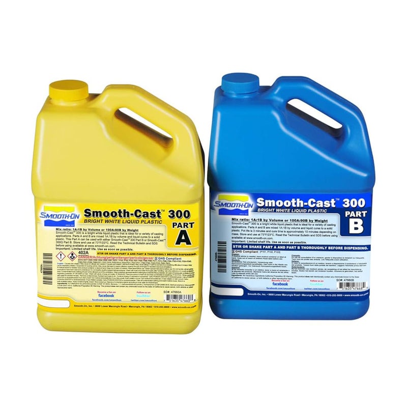 Smooth-On Smooth-Cast 300 - Bright White, Ultra Low Viscosity Liquid Plastic - Gallon Unit - Image 1